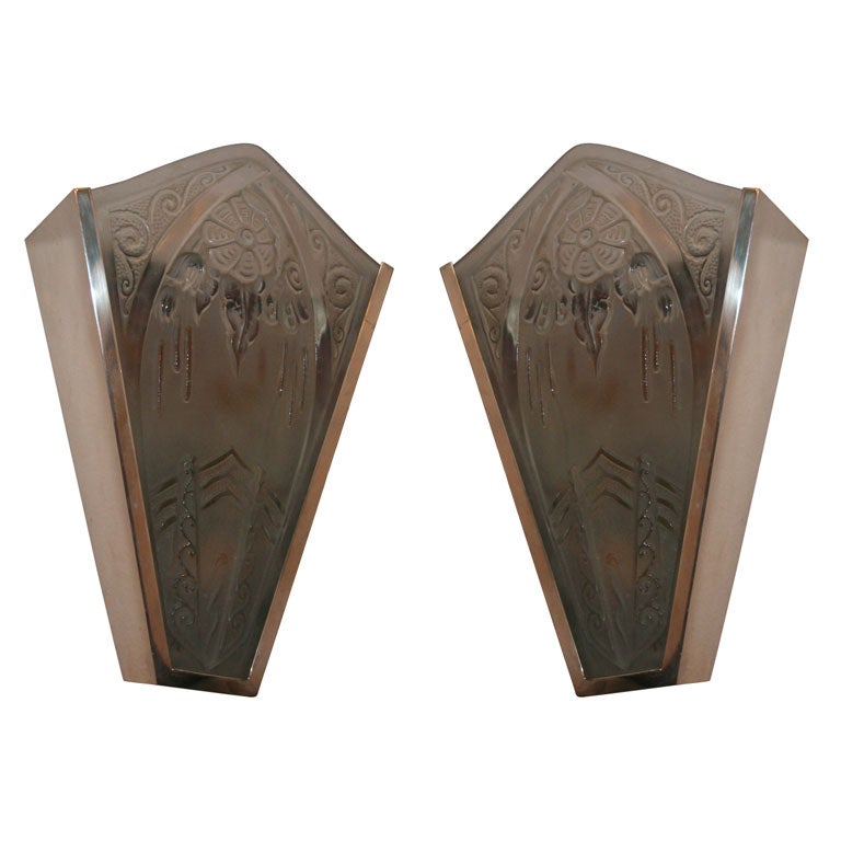 Art Deco Wall Sconces by Lorrain