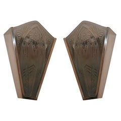 Used Art Deco Wall Sconces by Lorrain