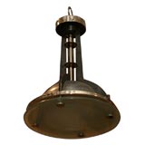 Antique Steel and Nickel Pendant Fixture