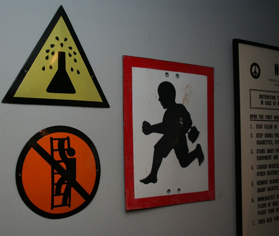 Russian Enamel Industrial  Signs