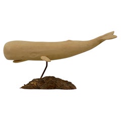 Long Carved Whale Sculpture