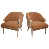 Pair of 1940's Shell Back Chairs