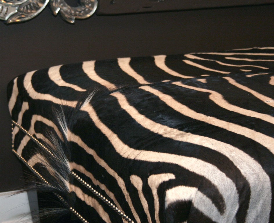 zebra foot stool