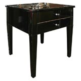 CUSTOM BLACK GLASS COMMODE