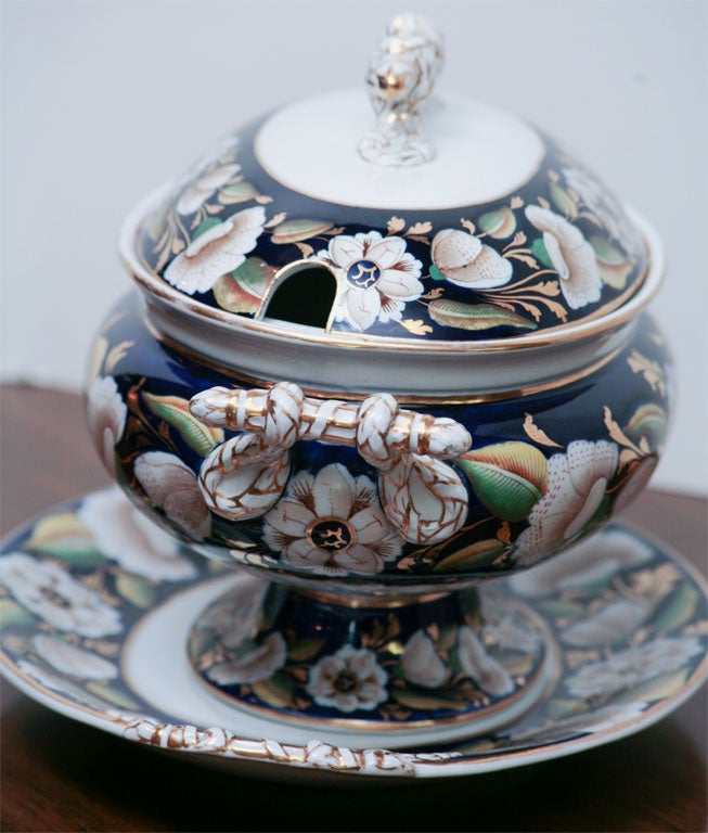 English 19th C. Ashworth Soup Tureen and Stand/Underplate For Sale