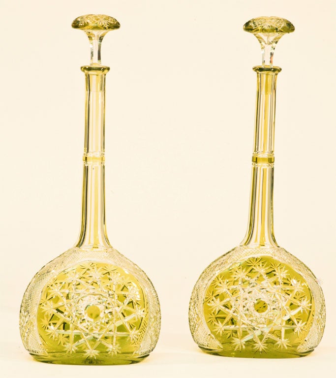 Pair of Baccarat Hand Blown Crystal 