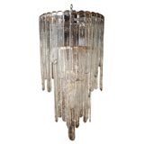 STUNNING AND DRAMATIC ICICLE CHANDELIER BY VENINI