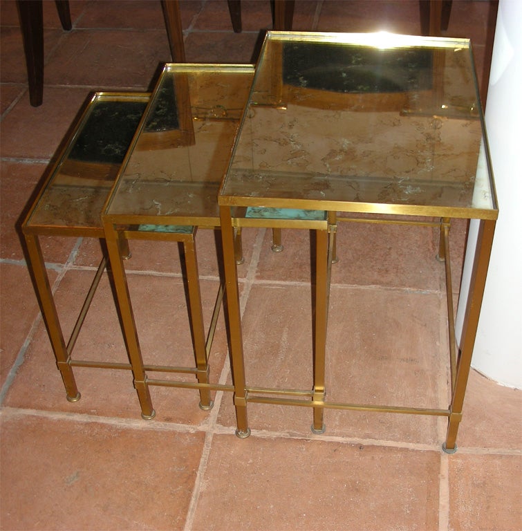 Mid-Century Modern Three 1960s Nesting Tables For Sale