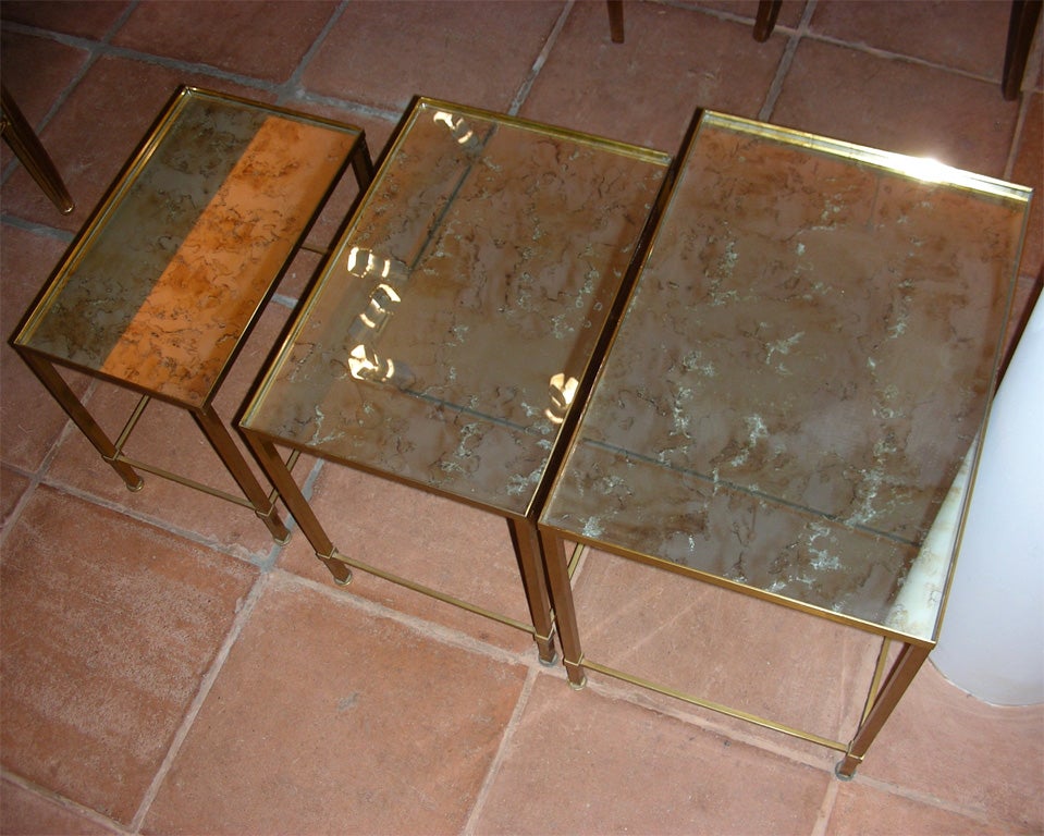 Mid-20th Century Three 1960s Nesting Tables For Sale