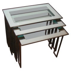Jean Royere Three 1950s Nesting Tables 4