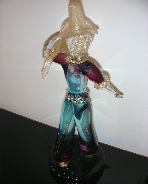 Mid-20th Century Two 1950s Murano Glass Figurines by Seguso For Sale