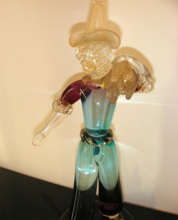 Two 1950s Murano Glass Figurines by Seguso For Sale 1