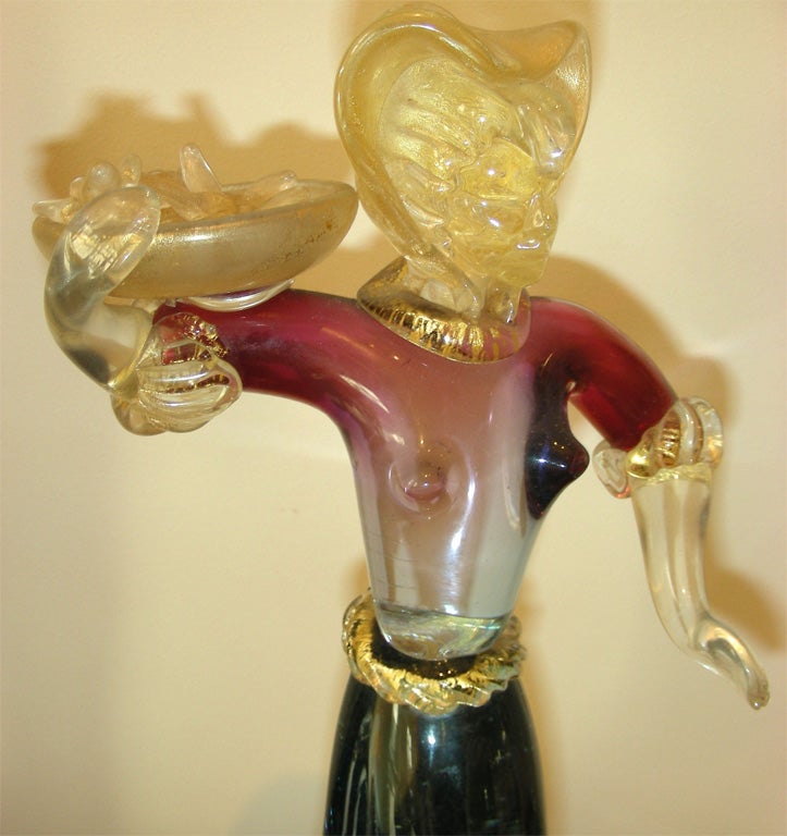 Two 1950s Murano Glass Figurines by Seguso For Sale 3