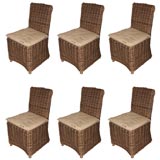 Set of 6 Willow Side Chairs for Indoor or Outdoor Use