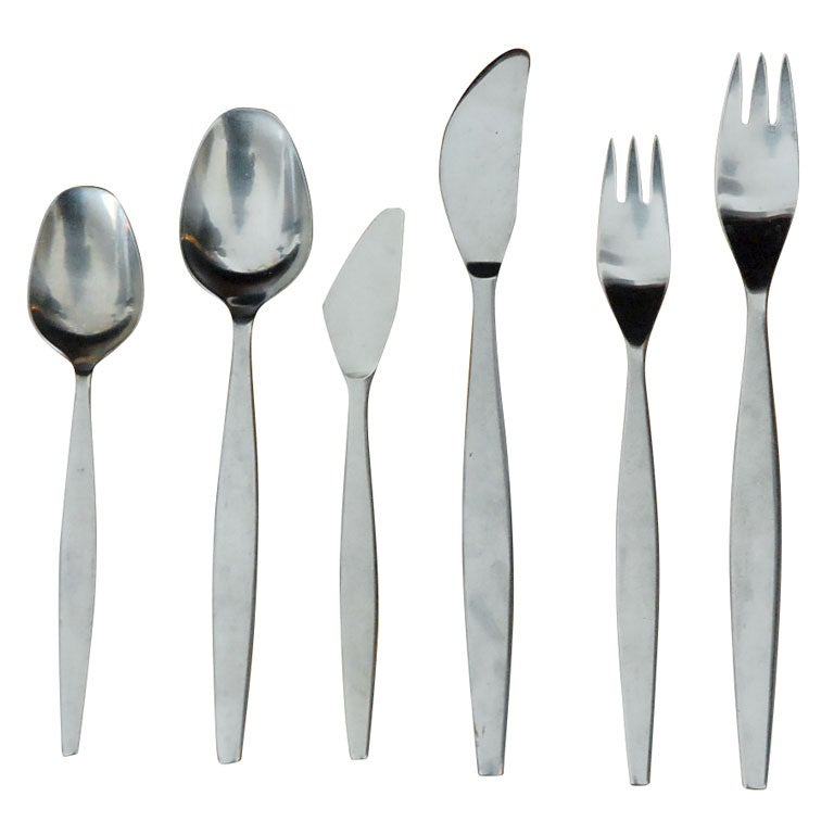 Folke Arstrom 'Focus" flatware for Gense Sweden stainless For Sale at