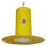 Vistosi  glass murano  light/chandelier in yellow, w murrina