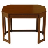 Interesting Two-Tone Side Table with Drawer by Harvey Probber