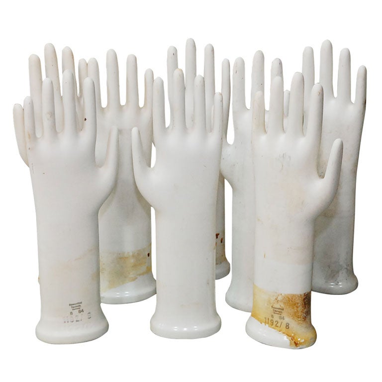 Old Porcelain German Hand/Glove Molds