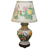 Cloisonne Lamp with Enamel Shade