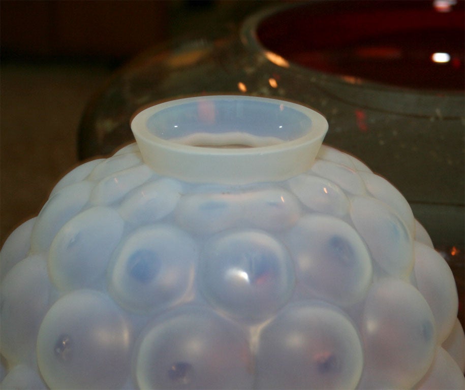 French Art Glass Footed Bubble Vase by Vervil 3