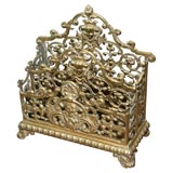 Antique English Bronze Desk Organizer