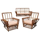 THREE PIECE STICK WICKER SET