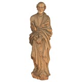 Carved Wood Statue of Saint Thomas