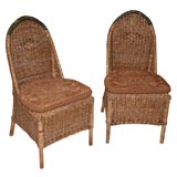 Arts and Crafts Wicker Sidechairs
