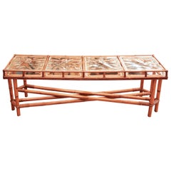 Glass Block and Bamboo Coffee Table