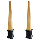 Pair of Monumental Size Obelisks