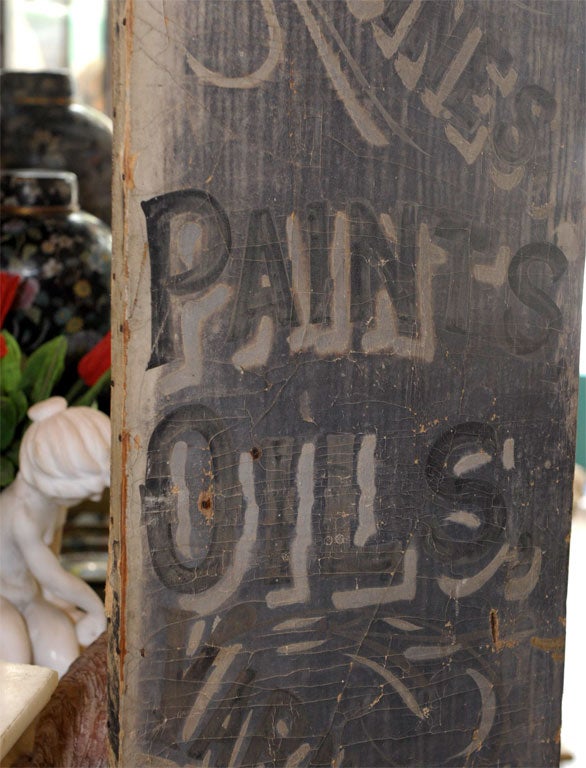 Early American Painted General Store Sign In Excellent Condition In San Francisco, CA