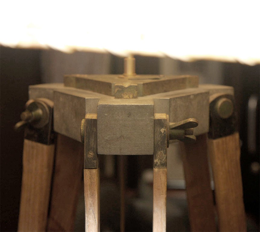 Wood Surveyor's Tripod Floor Lamp