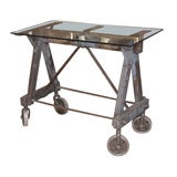 Used Saw Horse Industrial Table
