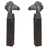 Pair of Iron Horse Heads