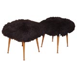 Pair of Fur Stools