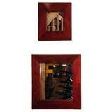 Square Mirror Aniline Dyed Teak Frame (ref# MM0002 and MM0006DR)
