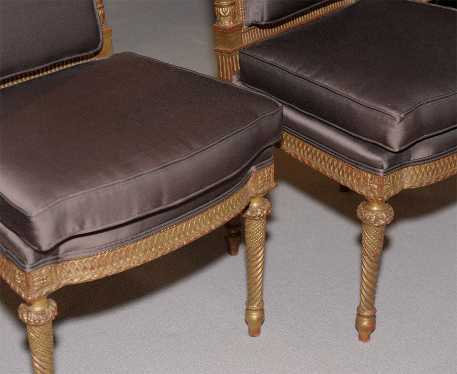 Giltwood Louis XVI Style  Salon Set