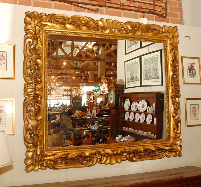 Large Italian gilded mirror