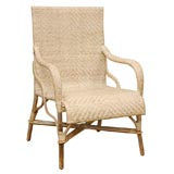 Whitewashed Woven Grass  Armchair.  Twenty available.