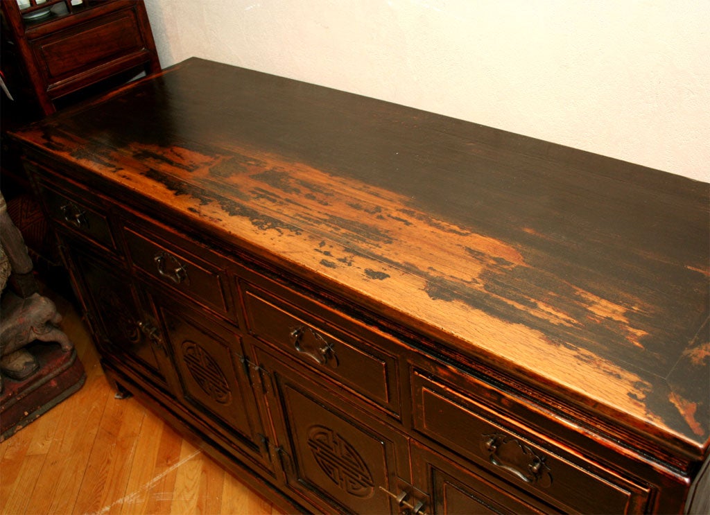 Chinese 19th Century Altar Coffer Console Cabinet For Sale 4