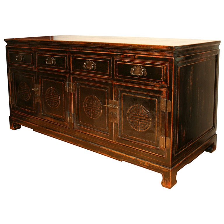 Chinese 19th Century Altar Coffer Console Cabinet For Sale