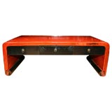 Chinese Shanxi Lacquer Coffee Table With Drawers
