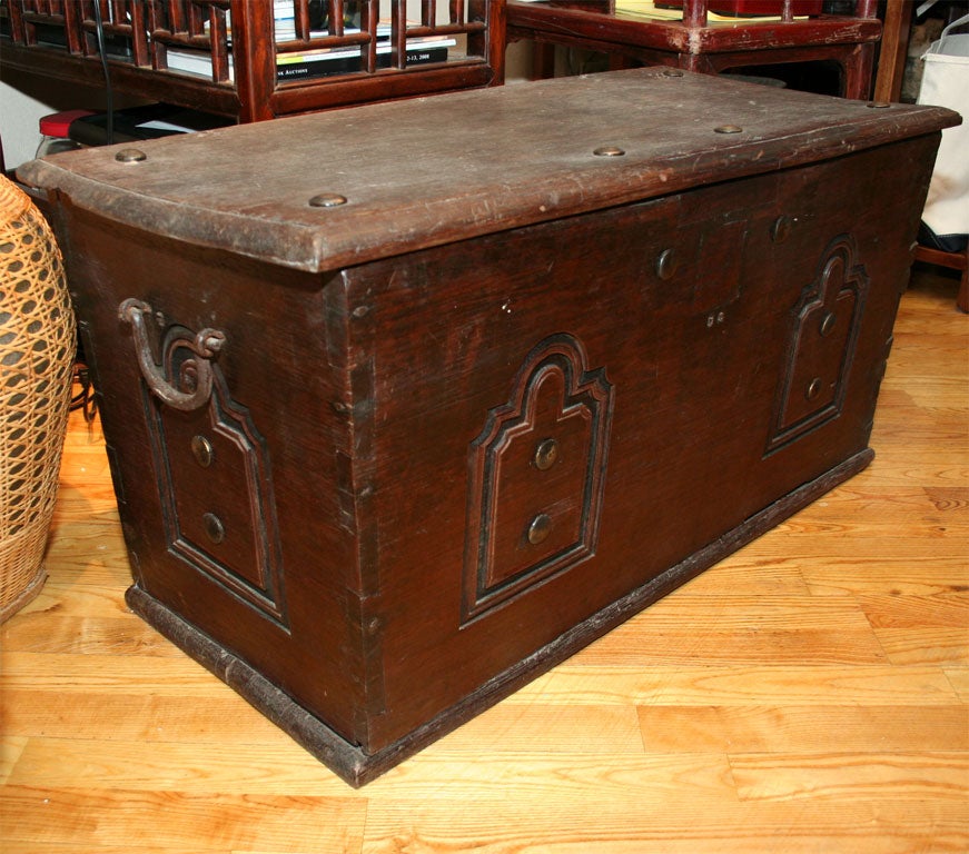 18th Century Dutch Indonesian Colonial Blanket Chest Trunk
