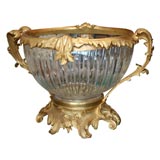 Rare Baccarat Crystal and Dore Bronze Mounted Centerpiece Bowl