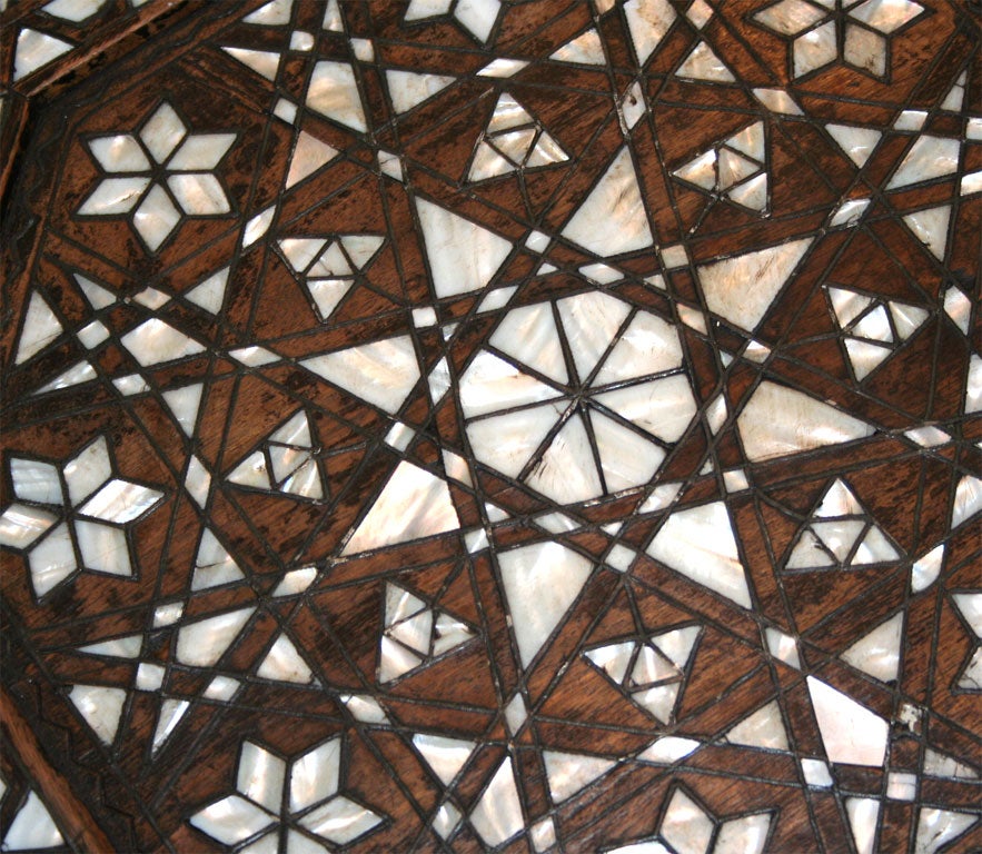 Octagonal Inlaid Indian Table 2