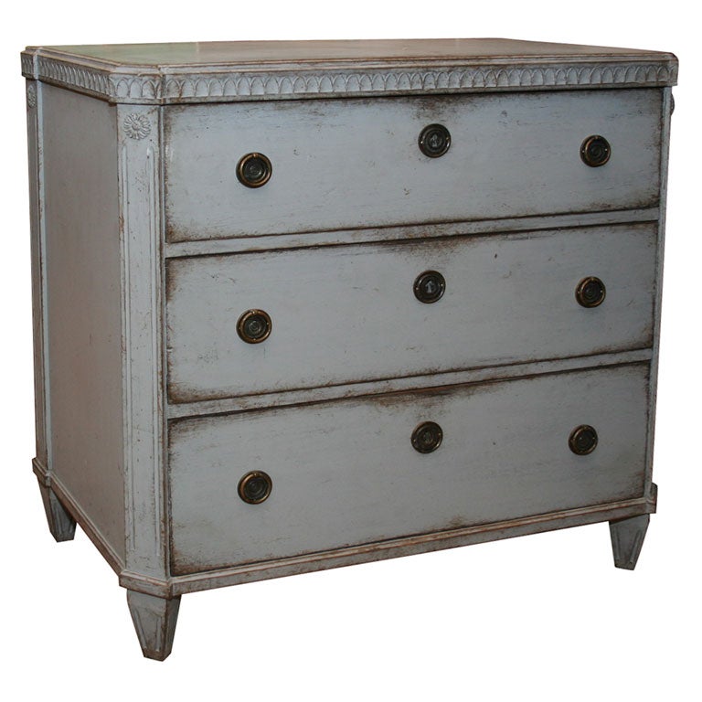 19th Century Gustavian Painted Commode