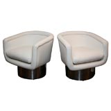 Pair of Leon Rosen For The Pace Collection Swivel Tub Chairs