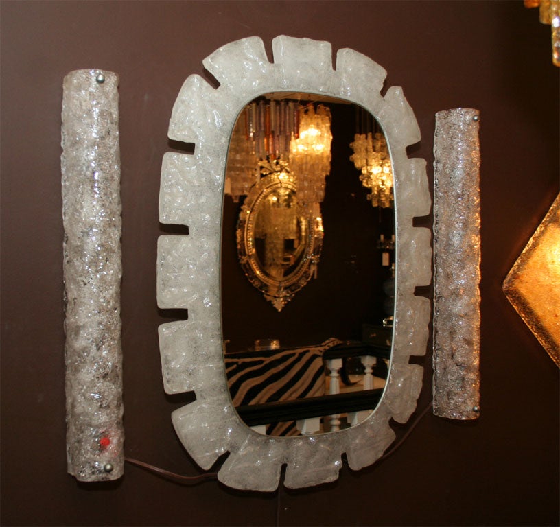 Italian Lucite Illuminated Mirror 1