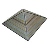 French Blue Pyramid Ceiling Mount Fixture