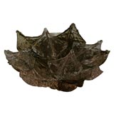 Mazzega Olive Leaf Ceiling Hugging Fixture